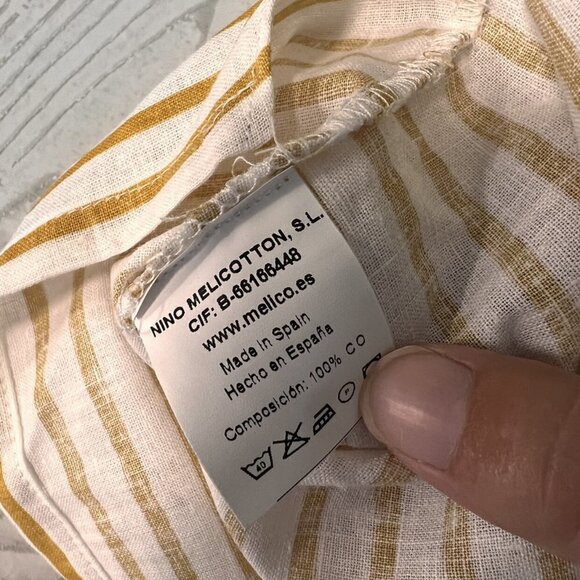 Melico Mustard Striped Dress - Picture 2 of 8